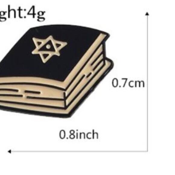 Black Book Pin Brooch - Picture 2 of 3